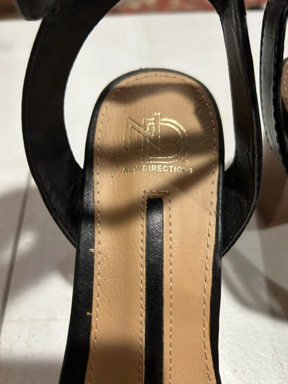 new directions Black Strappy Ankle-Wrap Heels